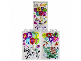 WX-TT#18.5*29.5CM BALLOON STICKER(HOME DECOR))